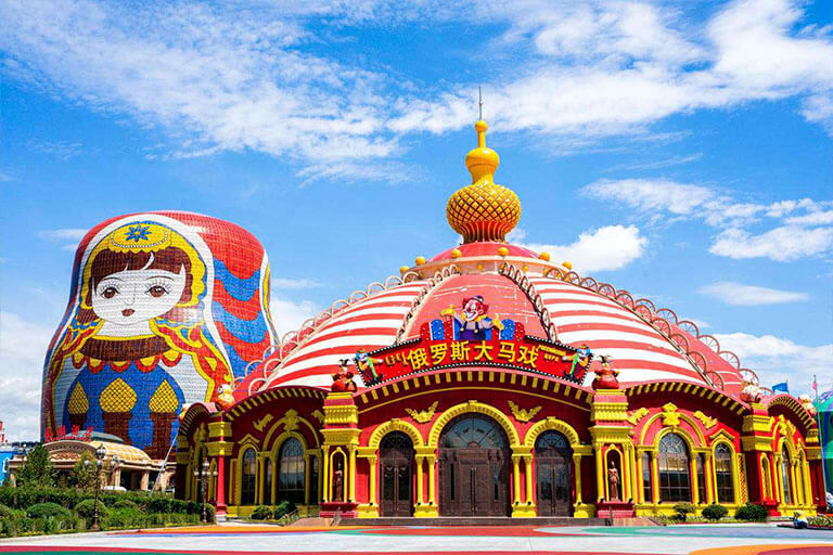 Russian Matryoshka Square in Manzhouli City Hulun Lake
