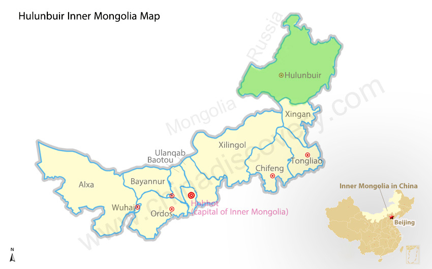 Hulunbuir Inner Mongolia Map