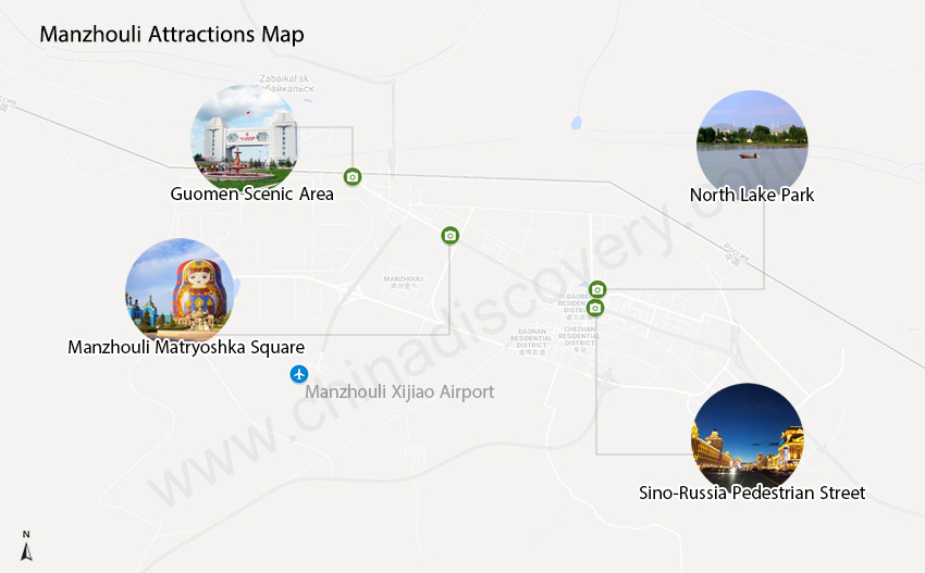 Manzhouli Attractions Map
