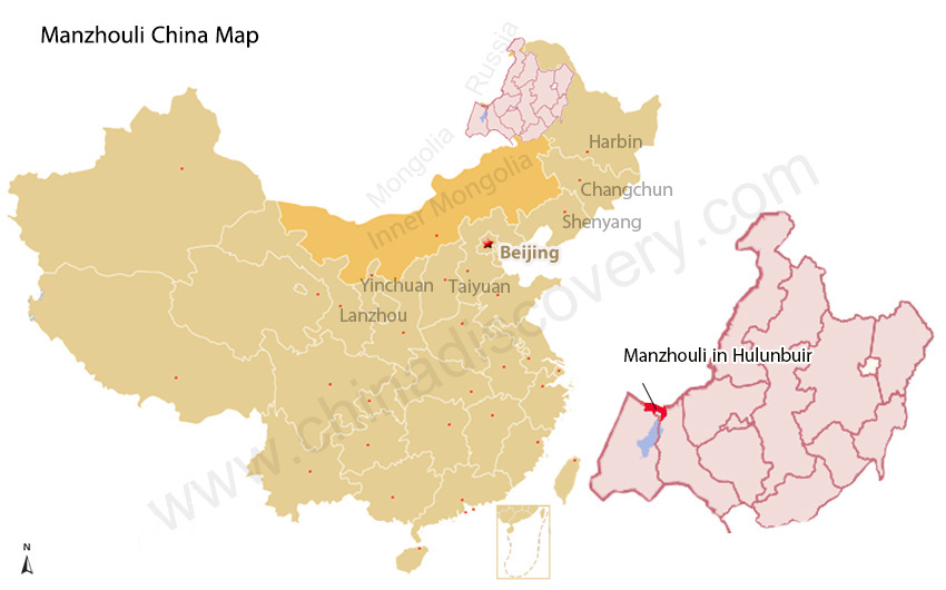 Manzhouli China Map
