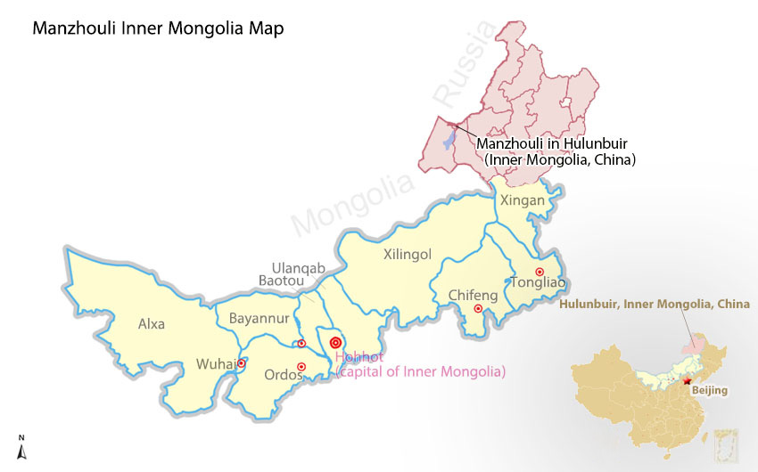 Manzhouli Inner Mongolia Map