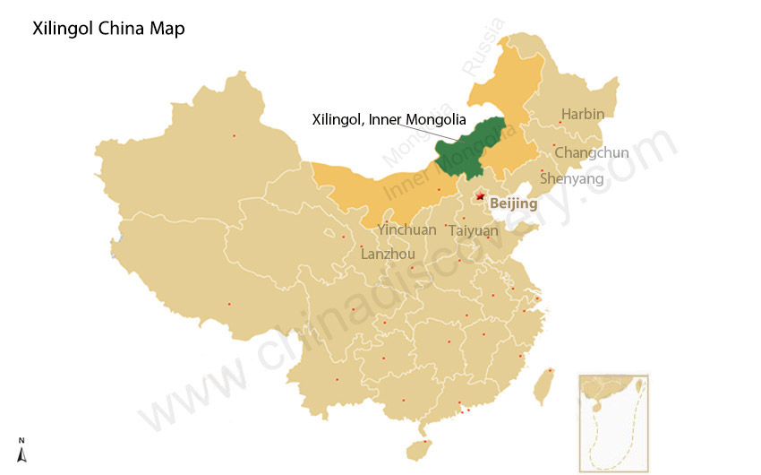 Xilingol China Map