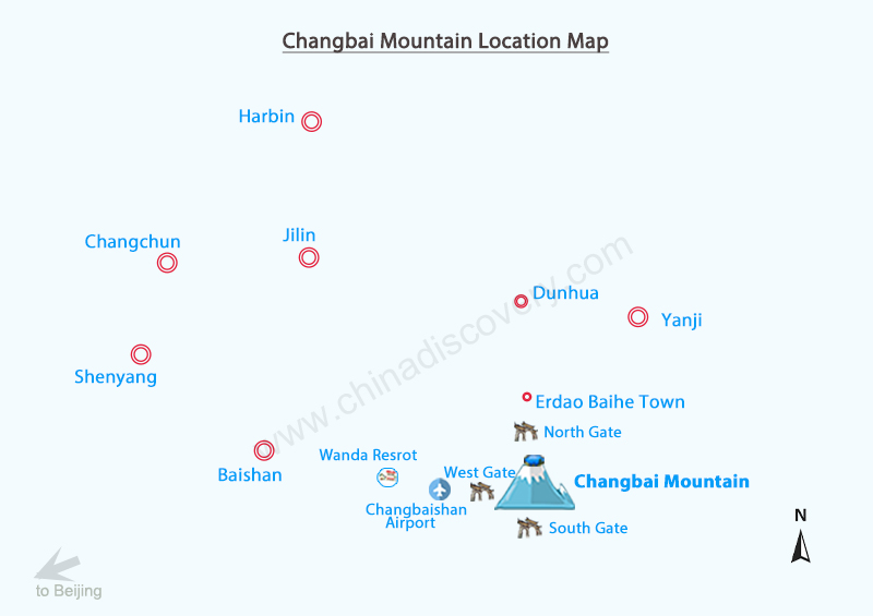 Changbaishan Location Map