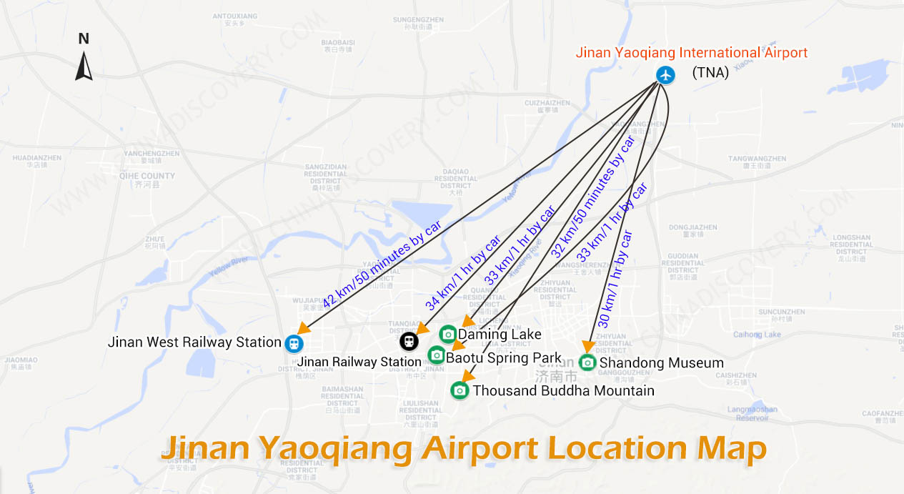Jinan Yaoqiang International Airport Location and Transportation Map Jinan Airport and Flights to Zhengzhou