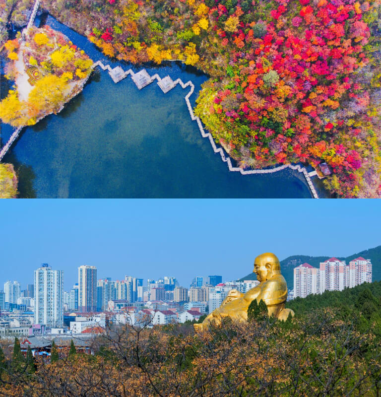 Mount Wutai Tourist Bus Jinan in Autumn