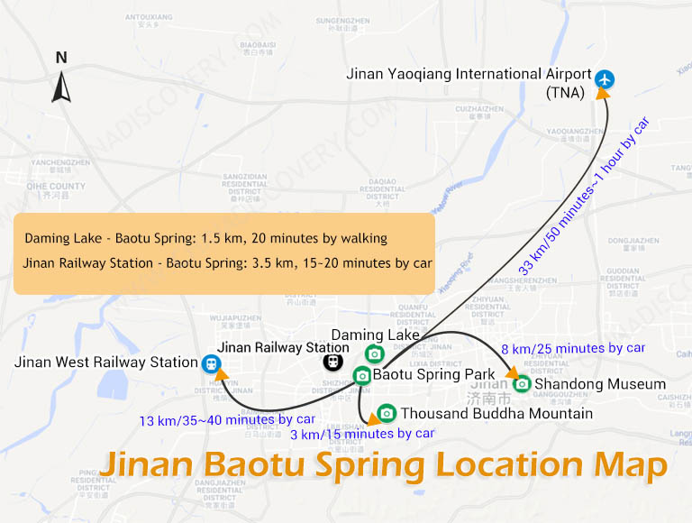 Jinan Baotu Spring Map