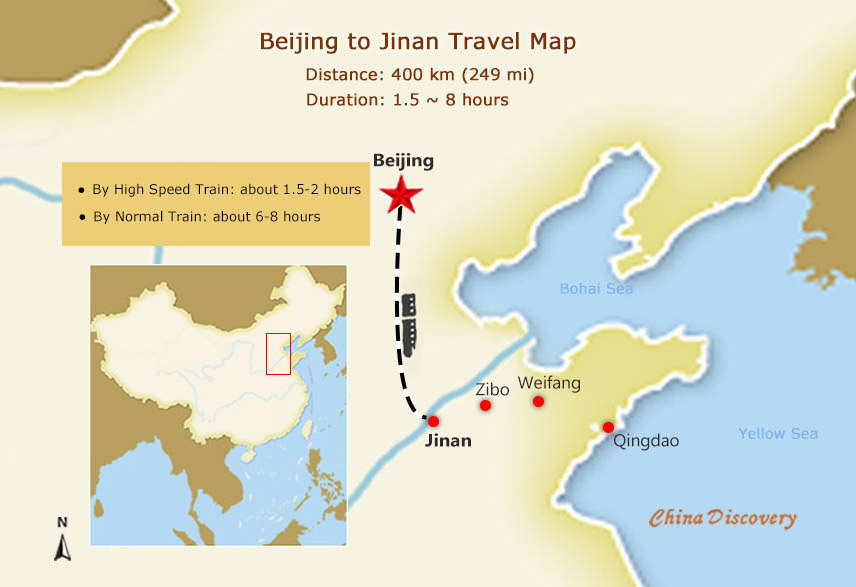 Beijing Jinan Travel Map