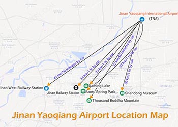 Jinan Airport Location Map