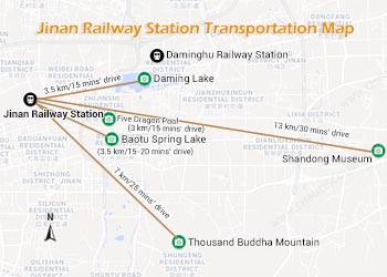 Jinan Railway Station Location Map