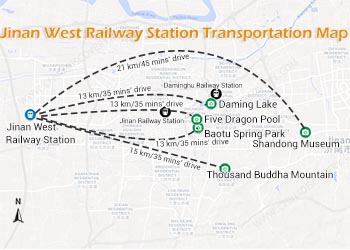 Jinan West Railway Station Map