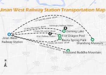 Jinan West Railway Station Map
