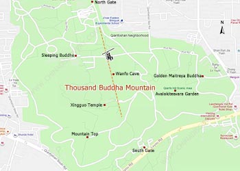 Thousand Buddha Mountain Tourist Map
