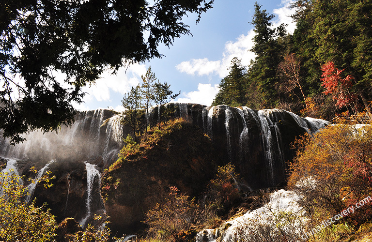 Waterfall in Jiuzhaigou in Autumn Jiuzhaigou Autumn