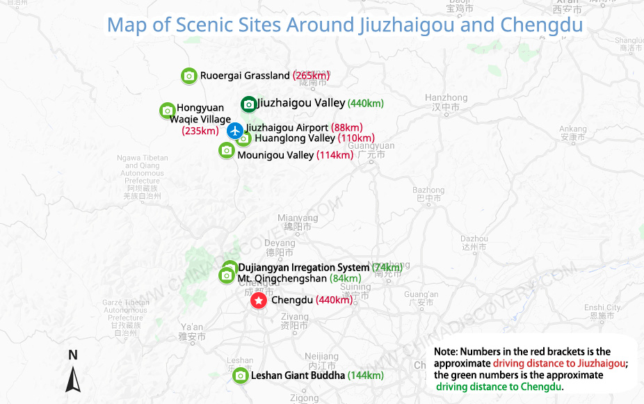 Jiuzhaigou Map