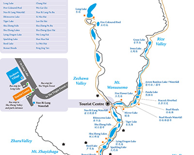 Jiuzhaigou Valley Tourist Map