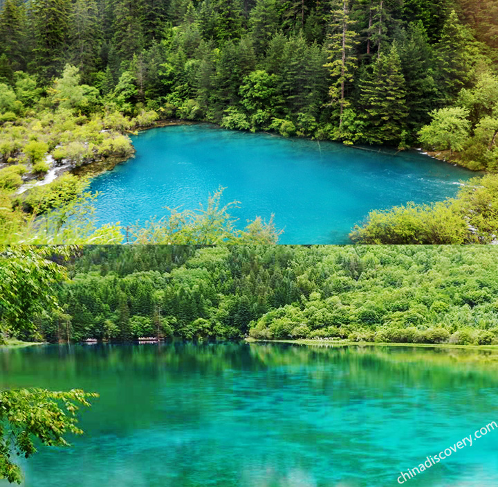 Lakes of Jiuzhaigou in Spring Jiuzhaigou in Spring