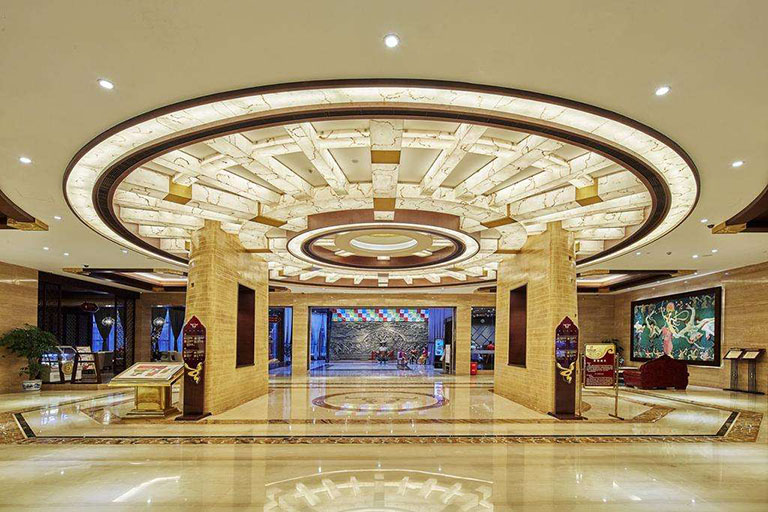 Lobby of Sanroyal International Hotel Where to Stay in Jiuzhaigou