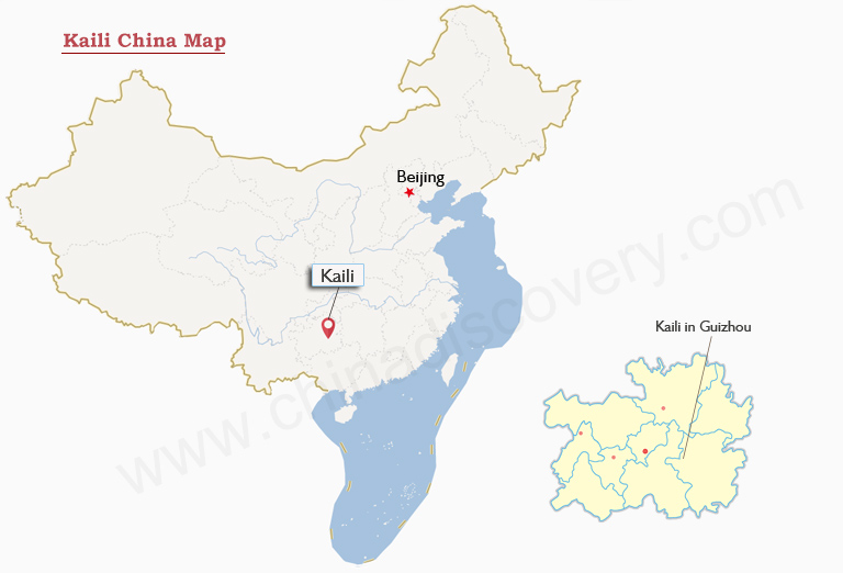Kaili China Map