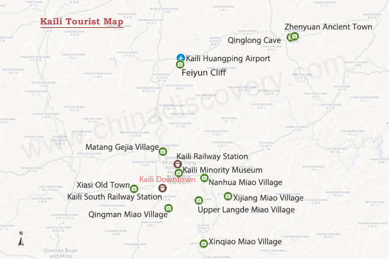 kaili Tourist Map