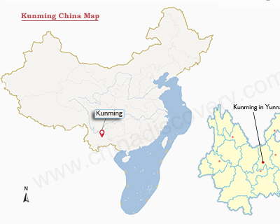 Kunming China Map