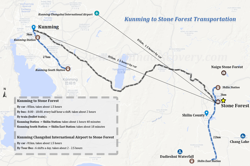 Kunming to Stone Forest