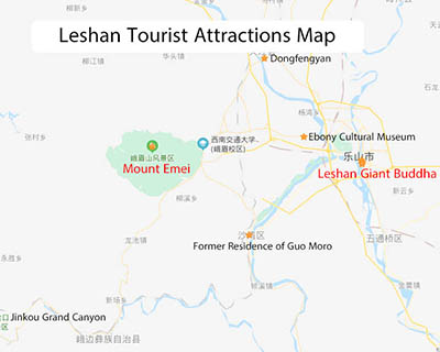 Leshan Tourist Attractions Map