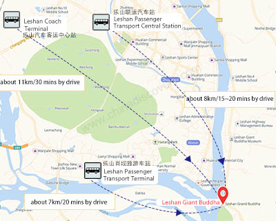 Leshan Bus Stations Map