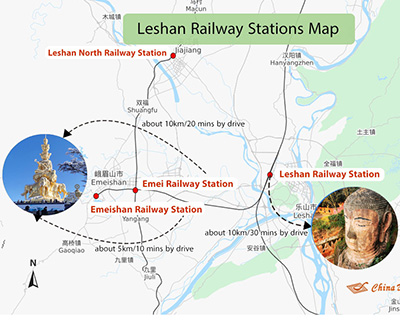 Leshan Railway Stations Map