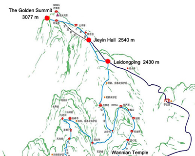 Mount Emei Tourist Mapp