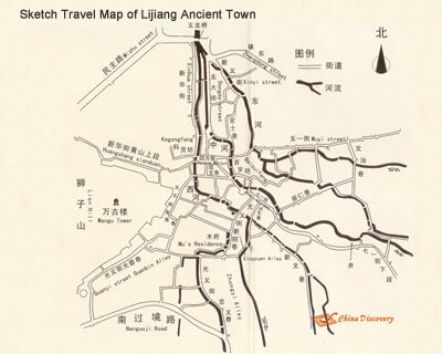 Map of Lijiang Ancient Town