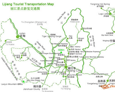 Lijiang Tourist Map