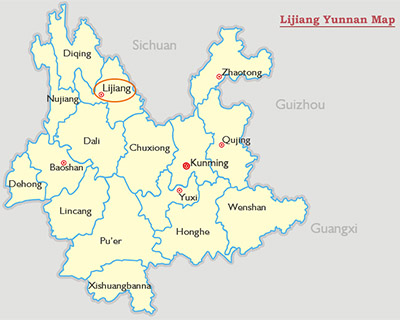 Lijiang Yunnan Map