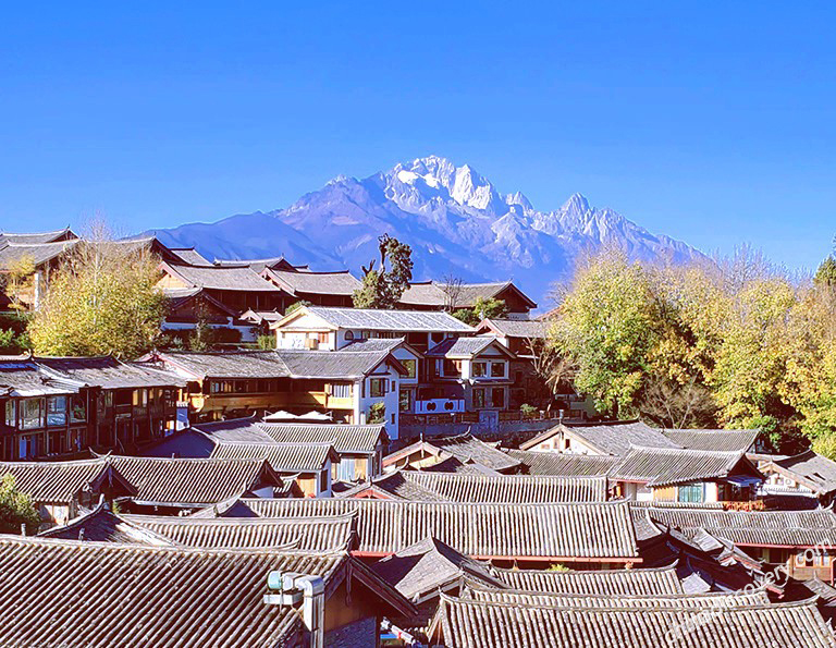 Lijiang Old Town Full View from Wangu Tower