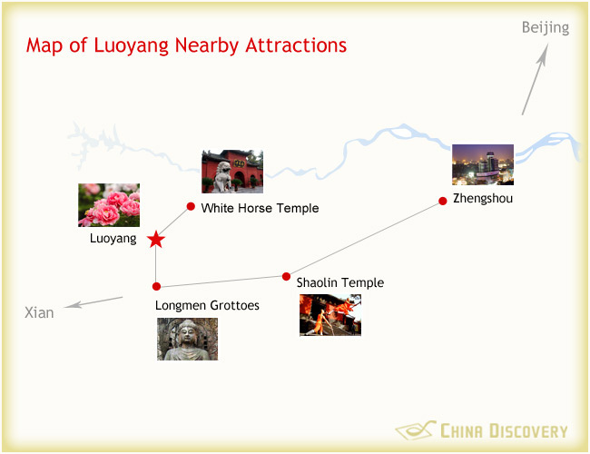 Luoyang Nearby Attractions Map