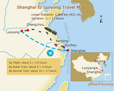 Shanghai Luoyang Travel Map