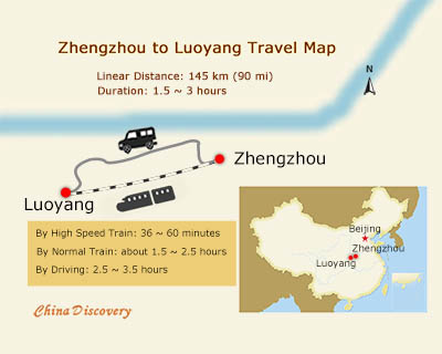 Zhengzhou Luoyang Travel Map