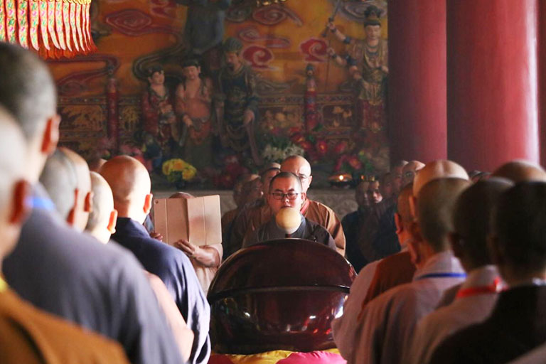 Monks Chanting Scriptures Mount Wutai Activities
