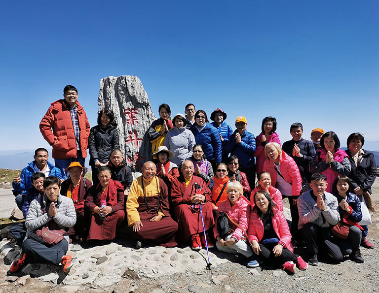 Our Dear Buddhist Clients on North Terrace of Mount Wutai