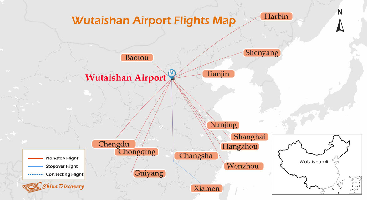 Xinzhou Wutaishan Airport Flights Map Wutaishan Airport and Flights to Wutaishan
