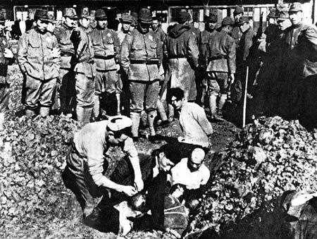 Japanese Army Buried Chinese Civilians Alive Nanjing Massacre Memorial Hall
