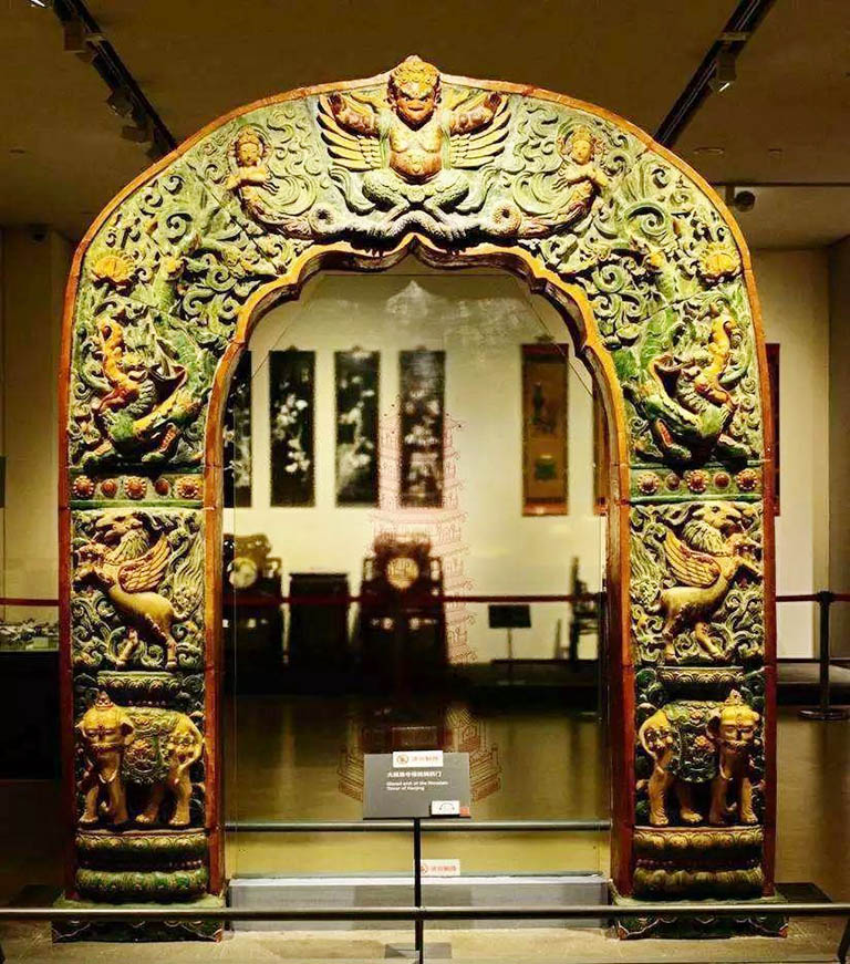 Arch of Glazed Pagoda in Dabaoen Temple Nanjing Museum