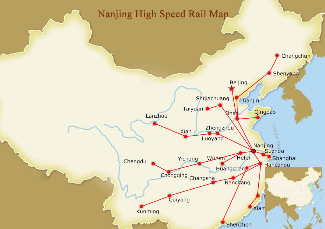 Nanjing Railways Map
