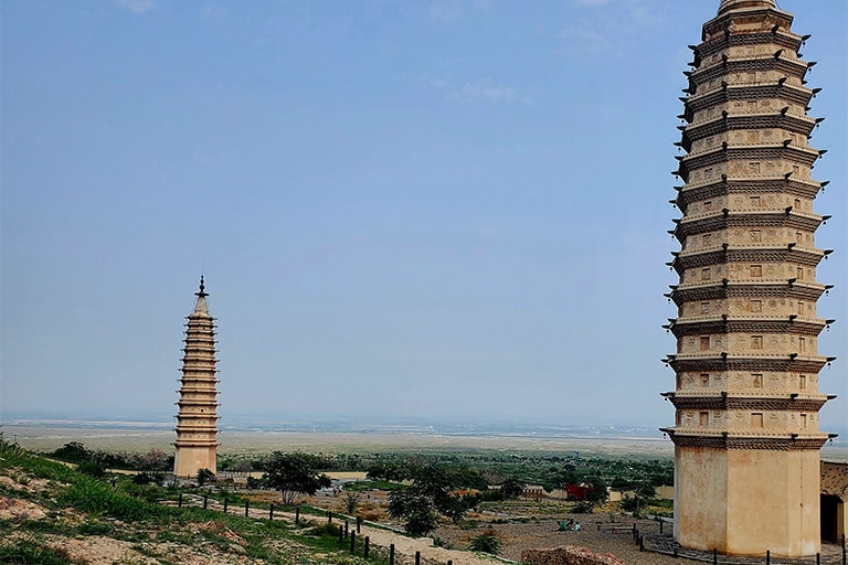 Baisikou Twin Pagodas Helan Mountain