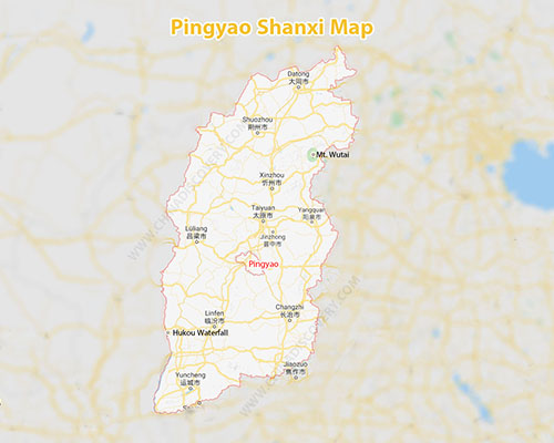Pingyao Shanxi Map