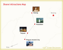 Shanxi Attractions Map