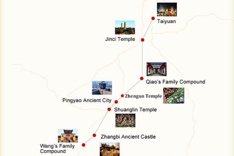 Pingyao Attractions Map