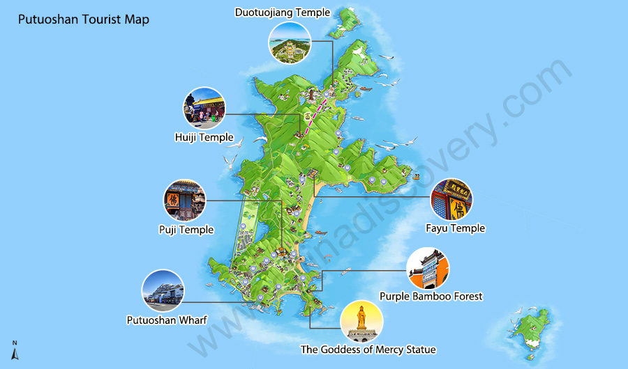 Putuoshan Tourist Map