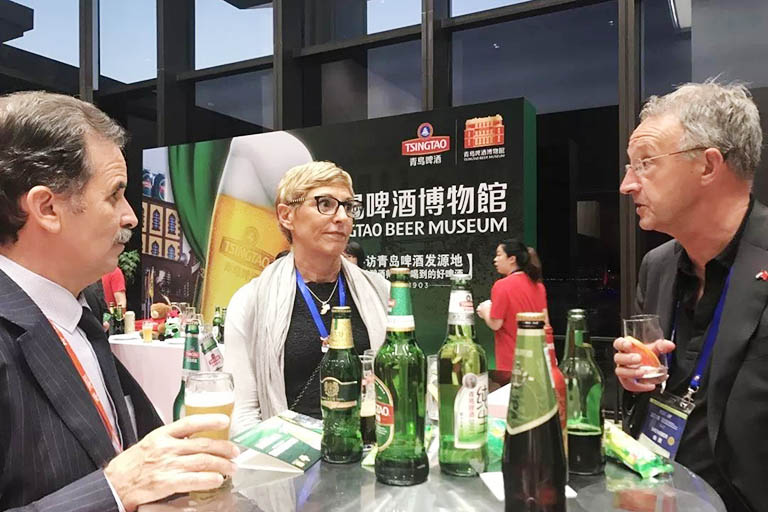 Foreign Tourists Enjoyed Tsingtao Beer Museum Night Activity in Qingdao Qingdao 144 Hour Visa Free Transit