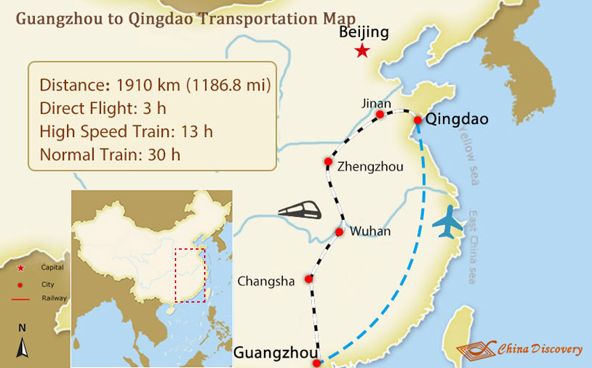 Travel from Guangzhou to Qingdao