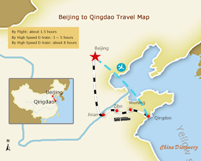 Beijing Qingdao Travel Map